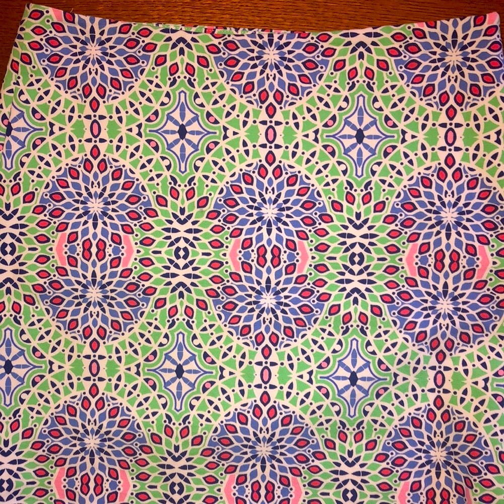 💠TALBOTS💠STAIN GLASS PRINT COTTON MINI SKIRT💠 - Picture 2 of 7